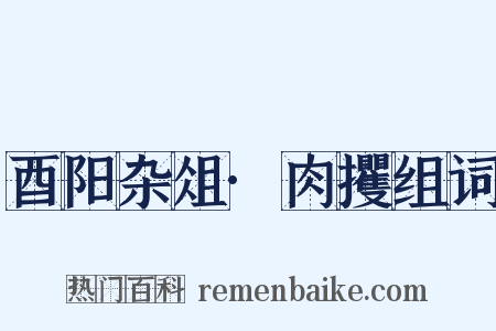 酉阳杂俎·肉攫组词是什么意思的图片